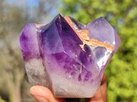 Polished Gemmy Window Amethyst Crystals  x 3 From Madagascar - Toprock Gemstones and Minerals 