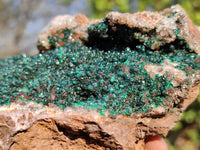 Natural Rare Ball Malachite On Drusy Quartz & Dolomite Matrix  x 1 From Kambove, Congo - Toprock Gemstones and Minerals 