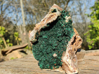 Natural Rare Ball Malachite On Drusy Quartz & Dolomite Matrix  x 1 From Kambove, Congo - Toprock Gemstones and Minerals 