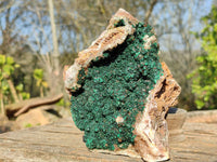 Natural Rare Ball Malachite On Drusy Quartz & Dolomite Matrix  x 1 From Kambove, Congo - Toprock Gemstones and Minerals 