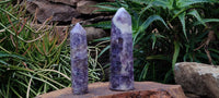 Polished Purple Lepidolite Points  x 2 From Madagascar