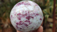 Polished Rubellite Pink Tourmaline Matrix Spheres x 6 From Ambatondrazaka, Madagascar