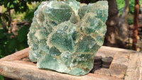 Natural Extra Large Ice Green Fluorite Stepped Specimen  x 1 From Uis, Namibia