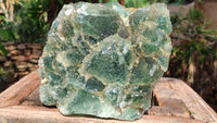 Natural Extra Large Ice Green Fluorite Stepped Specimen  x 1 From Uis, Namibia