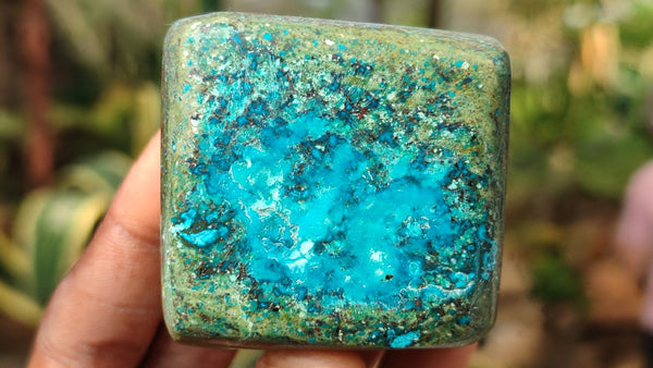 Polished Blue Shattuckite Free Forms  x 6 From Kaokoveld, Namibia