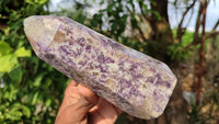 Polished Lepidolite Points With Flower Quartz & Rubellite  x 3 From Madagascar