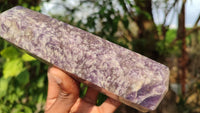 Polished Lepidolite Points With Flower Quartz & Rubellite  x 3 From Madagascar