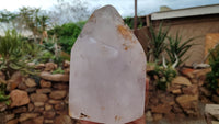 Polished Extra Large Pink Window Amethyst Point x 1 From Akansobe, Madagascar