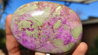 Polished Stichtite & Serpentine Free Forms With Silky Purple Threads  x 6 From Barberton, South Africa