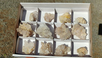 Natural Lovely Flower Brandberg Quartz Clusters x 12 From Brandberg, Namibia