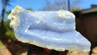 Natural Blue Lace Agate Geode Specimens  x 12 From Nsanje, Malawi