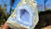 Natural Blue Lace Agate Geode Specimens  x 12 From Nsanje, Malawi