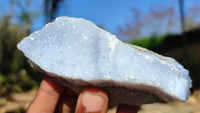 Natural Blue Lace Agate Geode Specimens  x 12 From Nsanje, Malawi