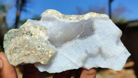 Natural Blue Lace Agate Geode Specimens  x 12 From Nsanje, Malawi