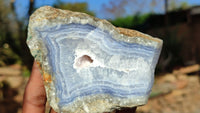 Natural Blue Lace Agate Geode Specimens  x 12 From Nsanje, Malawi