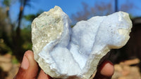 Natural Blue Lace Agate Geode Specimens  x 12 From Nsanje, Malawi