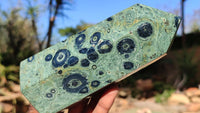 Polished Stromatolite Jasper / Nebula Stone Points x 2 From Katsepy, Madagascar