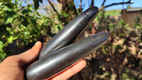 Polished Black Basalt Massage Wands x 6 From Madagascar