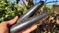 Polished Black Basalt Massage Wands x 6 From Madagascar