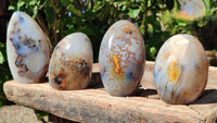 Polished Lovely Selection Of Agate Standing Free Forms  x 4 From Madagascar