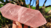 Polished Double Terminated Gemmy Rose Quartz Points x 2 From Madagascar