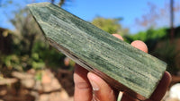 Polished Banded Green Fuchsite Quartz Points  x 6 From Madagascar