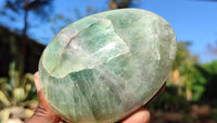 Polished Green Fluorite Standing Free Forms  x 4 From Uis, Namibia