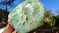 Polished Green Fluorite Standing Free Forms  x 4 From Uis, Namibia