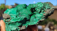 Natural Crystalline Malachite Specimens  x 3 From Congo