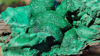 Natural Crystalline Malachite Specimens  x 3 From Congo