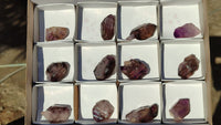 Natural Window Amethyst Crystal Specimens  x 12 From Chiredzi, Zimbabwe