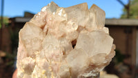 Natural Cascading Smokey Quartz Clusters x 2 From Luena, Congo