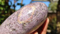 Polished Purple Lepidolite Standing Free Forms  x 2 From Madagascar