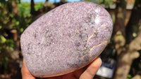 Polished Purple Lepidolite Standing Free Forms  x 2 From Madagascar