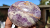 Polished Amethyst Galet / Palm Stones x 12 From Madagascar