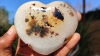 Polished Stunning Agate Gemstone Hearts x 6 From Madagascar