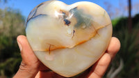 Polished Stunning Agate Gemstone Hearts x 6 From Madagascar