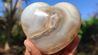 Polished Stunning Agate Gemstone Hearts x 6 From Madagascar