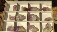 Natural Single Jacaranda Amethyst Crystals x 12 From Mumbwe, Zambia