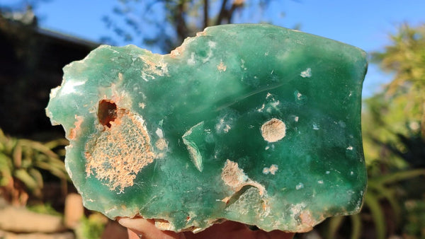 Polished One Side Polished Emerald Mtorolite Plates  x 3 From Zimbabwe