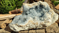 Natural Extra Large Blue Celestite Geode Specimen  x 1 From Madagascar