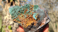 Natural Rare Libethenite Crystals With Drusy Dolomite On Banded Ironstone Matrix x 4 From Congo