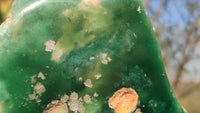 Polished  Chrome Chrysoprase / Emerald Mtorolite Plates  x 2 From Zimbabwe