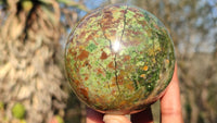 Polished  Green Chrysoprase Spheres  x 6 From Ambatondrazaka, Madagascar