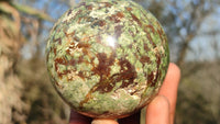 Polished  Green Chrysoprase Spheres  x 6 From Ambatondrazaka, Madagascar