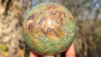 Polished  Green Chrysoprase Spheres  x 6 From Ambatondrazaka, Madagascar