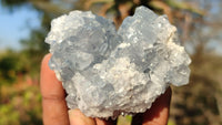 Natural Blue Celestite Crystal Specimens  x 6 From Sakoany, Madagascar