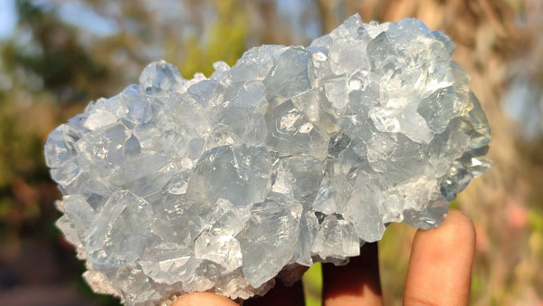 Natural Blue Celestite Crystal Specimens  x 6 From Sakoany, Madagascar