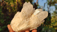 Natural Candle Quartz Crystal Clusters x 6 From Madagascar