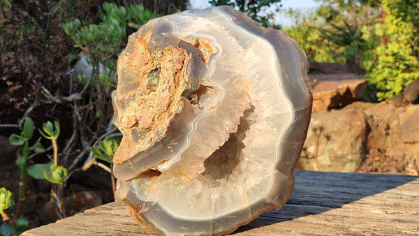 Polished  Extra Large Crystal Centred Agate Geode Specimen  x 1 From Madagascar